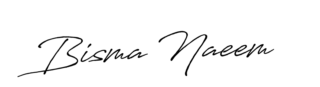 Design your own signature with our free online signature maker. With this signature software, you can create a handwritten (Antro_Vectra_Bolder) signature for name Bisma Naeem. Bisma Naeem signature style 7 images and pictures png