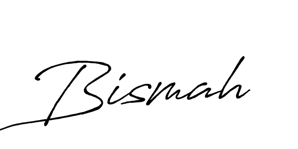 The best way (Antro_Vectra_Bolder) to make a short signature is to pick only two or three words in your name. The name Bismah include a total of six letters. For converting this name. Bismah signature style 7 images and pictures png