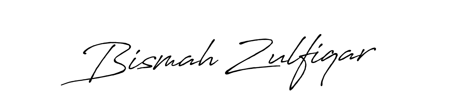How to make Bismah Zulfiqar signature? Antro_Vectra_Bolder is a professional autograph style. Create handwritten signature for Bismah Zulfiqar name. Bismah Zulfiqar signature style 7 images and pictures png