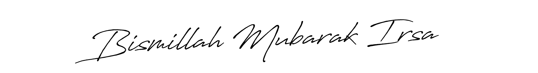 Use a signature maker to create a handwritten signature online. With this signature software, you can design (Antro_Vectra_Bolder) your own signature for name Bismillah Mubarak Irsa. Bismillah Mubarak Irsa signature style 7 images and pictures png