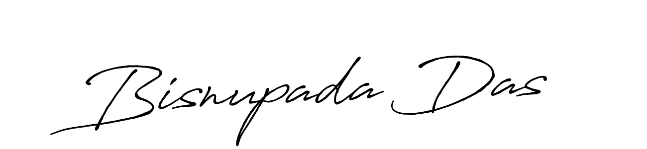 How to make Bisnupada Das name signature. Use Antro_Vectra_Bolder style for creating short signs online. This is the latest handwritten sign. Bisnupada Das signature style 7 images and pictures png
