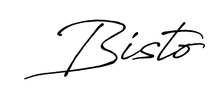 Personalize your online presence with Bisto signature rendered in elegant Antro_Vectra_Bolder font. Great for website footers and blogs. Bisto signature style 7 images and pictures png