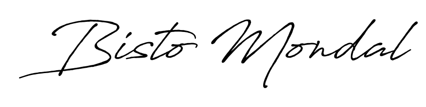 How to make Bisto Mondal name signature. Use Antro_Vectra_Bolder style for creating short signs online. This is the latest handwritten sign. Bisto Mondal signature style 7 images and pictures png
