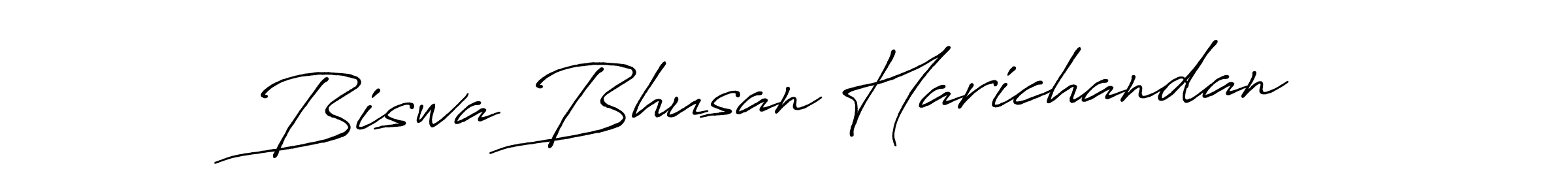 How to make Biswa Bhusan Harichandan name signature. Use Antro_Vectra_Bolder style for creating short signs online. This is the latest handwritten sign. Biswa Bhusan Harichandan signature style 7 images and pictures png