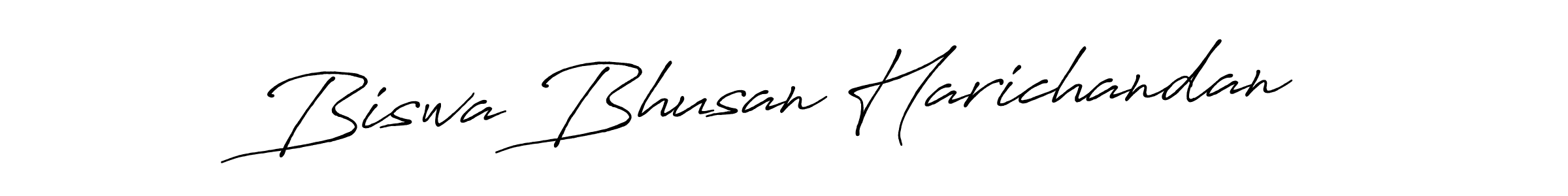 How to make Biswa Bhusan Harichandan name signature. Use Antro_Vectra_Bolder style for creating short signs online. This is the latest handwritten sign. Biswa Bhusan Harichandan signature style 7 images and pictures png