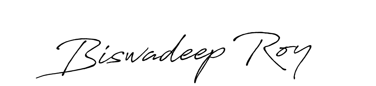 Make a beautiful signature design for name Biswadeep Roy. With this signature (Antro_Vectra_Bolder) style, you can create a handwritten signature for free. Biswadeep Roy signature style 7 images and pictures png