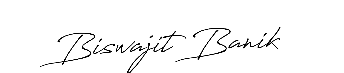 Design your own signature with our free online signature maker. With this signature software, you can create a handwritten (Antro_Vectra_Bolder) signature for name Biswajit Banik. Biswajit Banik signature style 7 images and pictures png