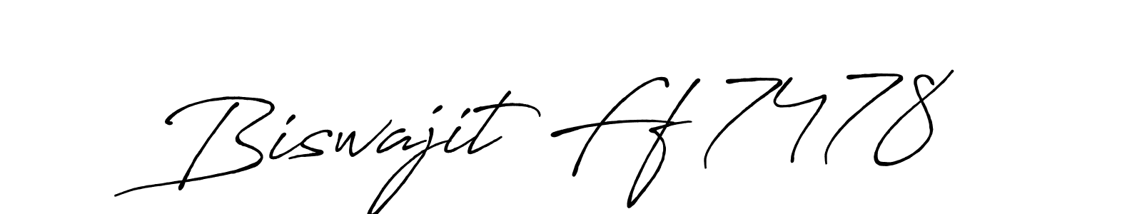 How to make Biswajit Ff 7478 signature? Antro_Vectra_Bolder is a professional autograph style. Create handwritten signature for Biswajit Ff 7478 name. Biswajit Ff 7478 signature style 7 images and pictures png