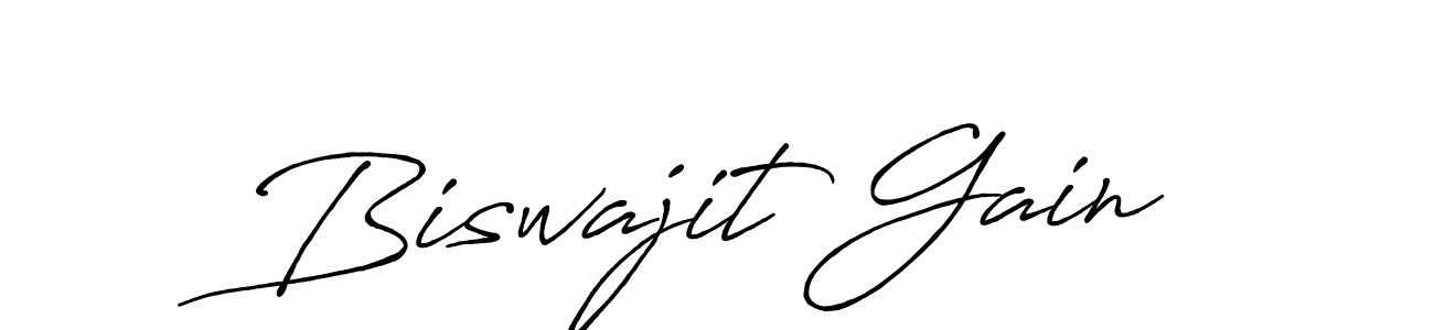 Create a beautiful signature design for name Biswajit Gain. With this signature (Antro_Vectra_Bolder) fonts, you can make a handwritten signature for free. Biswajit Gain signature style 7 images and pictures png