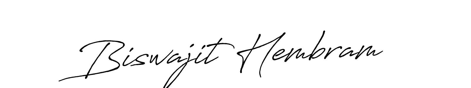 How to make Biswajit Hembram signature? Antro_Vectra_Bolder is a professional autograph style. Create handwritten signature for Biswajit Hembram name. Biswajit Hembram signature style 7 images and pictures png