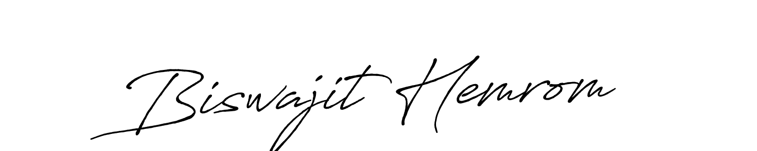 Biswajit Hemrom stylish signature style. Best Handwritten Sign (Antro_Vectra_Bolder) for my name. Handwritten Signature Collection Ideas for my name Biswajit Hemrom. Biswajit Hemrom signature style 7 images and pictures png