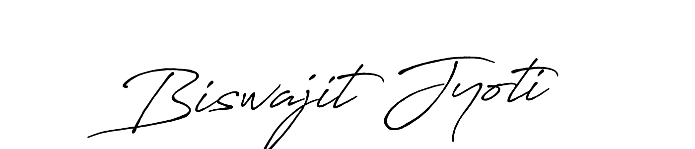 Create a beautiful signature design for name Biswajit Jyoti. With this signature (Antro_Vectra_Bolder) fonts, you can make a handwritten signature for free. Biswajit Jyoti signature style 7 images and pictures png