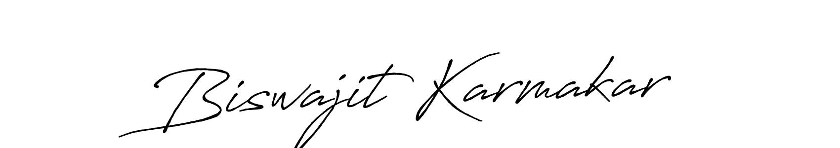 Create a beautiful signature design for name Biswajit Karmakar. With this signature (Antro_Vectra_Bolder) fonts, you can make a handwritten signature for free. Biswajit Karmakar signature style 7 images and pictures png