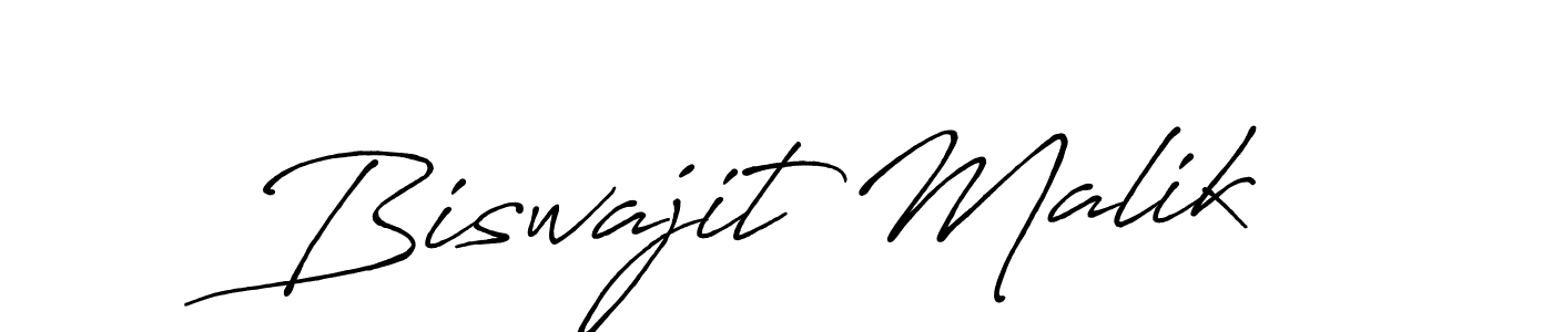 Make a beautiful signature design for name Biswajit Malik. With this signature (Antro_Vectra_Bolder) style, you can create a handwritten signature for free. Biswajit Malik signature style 7 images and pictures png