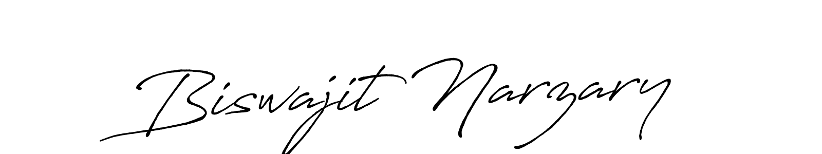 How to make Biswajit Narzary name signature. Use Antro_Vectra_Bolder style for creating short signs online. This is the latest handwritten sign. Biswajit Narzary signature style 7 images and pictures png