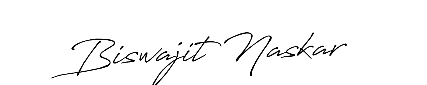 How to make Biswajit Naskar name signature. Use Antro_Vectra_Bolder style for creating short signs online. This is the latest handwritten sign. Biswajit Naskar signature style 7 images and pictures png