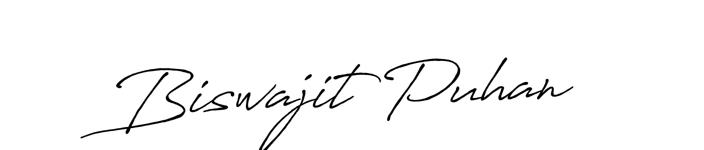 Design your own signature with our free online signature maker. With this signature software, you can create a handwritten (Antro_Vectra_Bolder) signature for name Biswajit Puhan. Biswajit Puhan signature style 7 images and pictures png