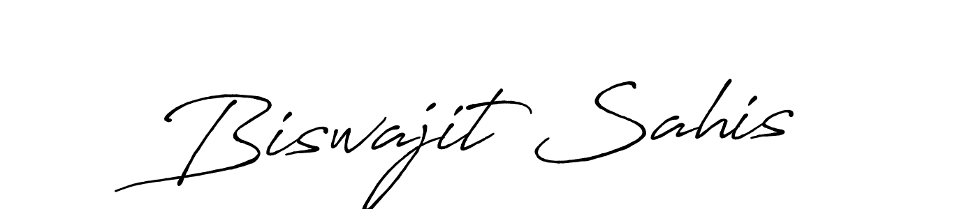 The best way (Antro_Vectra_Bolder) to make a short signature is to pick only two or three words in your name. The name Biswajit Sahis include a total of six letters. For converting this name. Biswajit Sahis signature style 7 images and pictures png
