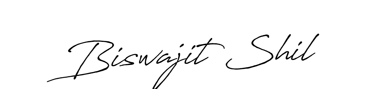 Create a beautiful signature design for name Biswajit Shil. With this signature (Antro_Vectra_Bolder) fonts, you can make a handwritten signature for free. Biswajit Shil signature style 7 images and pictures png