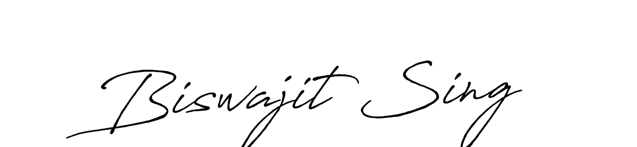 Make a beautiful signature design for name Biswajit Sing. With this signature (Antro_Vectra_Bolder) style, you can create a handwritten signature for free. Biswajit Sing signature style 7 images and pictures png
