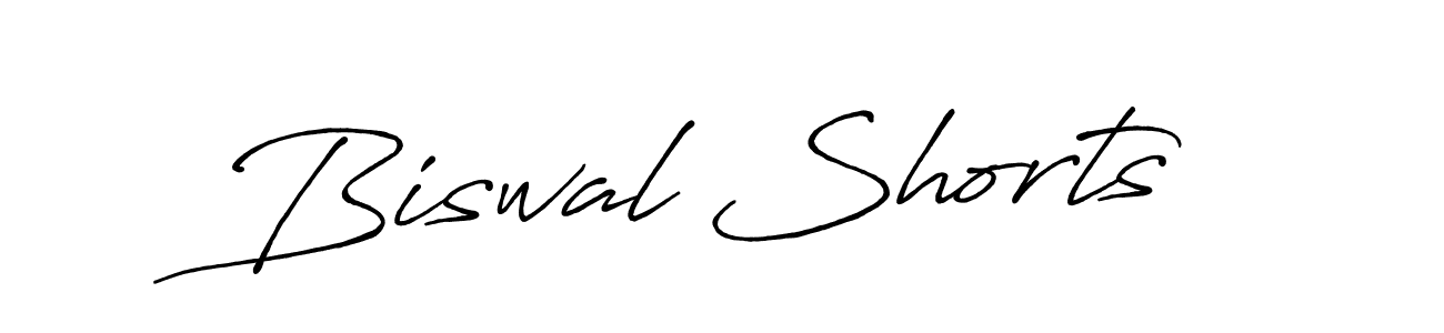 Make a beautiful signature design for name Biswal Shorts. With this signature (Antro_Vectra_Bolder) style, you can create a handwritten signature for free. Biswal Shorts signature style 7 images and pictures png