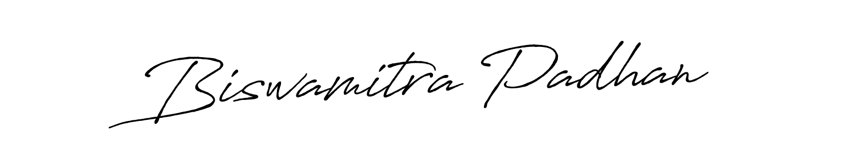 Create a beautiful signature design for name Biswamitra Padhan. With this signature (Antro_Vectra_Bolder) fonts, you can make a handwritten signature for free. Biswamitra Padhan signature style 7 images and pictures png