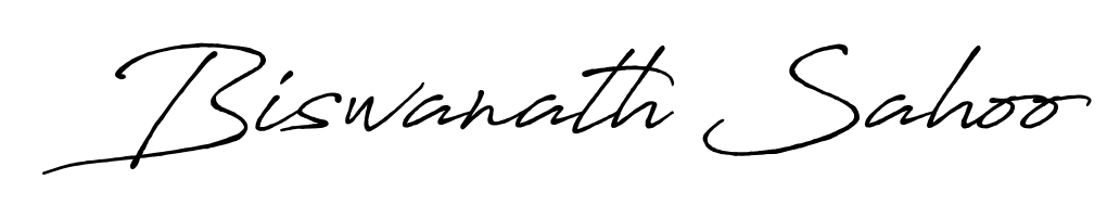Give your name Biswanath Sahoo an exquisite flair with the Antro_Vectra_Bolder script font. Ideal for contracts, resumes, and formal letterheads. Biswanath Sahoo signature style 7 images and pictures png