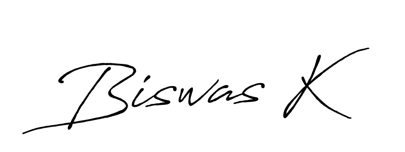 Make a beautiful signature design for name Biswas K. With this signature (Antro_Vectra_Bolder) style, you can create a handwritten signature for free. Biswas K signature style 7 images and pictures png