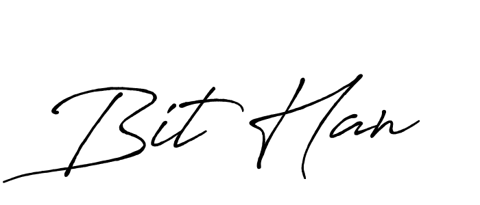 Use a signature maker to create a handwritten signature online. With this signature software, you can design (Antro_Vectra_Bolder) your own signature for name Bit Han. Bit Han signature style 7 images and pictures png
