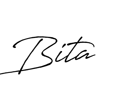 Design your own signature with our free online signature maker. With this signature software, you can create a handwritten (Antro_Vectra_Bolder) signature for name Bita. Bita signature style 7 images and pictures png