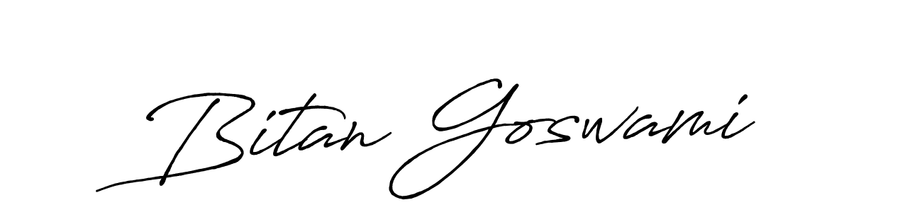 How to make Bitan Goswami name signature. Use Antro_Vectra_Bolder style for creating short signs online. This is the latest handwritten sign. Bitan Goswami signature style 7 images and pictures png