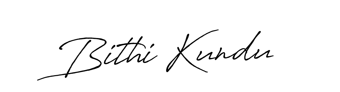 How to make Bithi Kundu signature? Antro_Vectra_Bolder is a professional autograph style. Create handwritten signature for Bithi Kundu name. Bithi Kundu signature style 7 images and pictures png