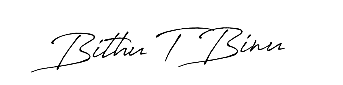 Also You can easily find your signature by using the search form. We will create Bithu T Binu name handwritten signature images for you free of cost using Antro_Vectra_Bolder sign style. Bithu T Binu signature style 7 images and pictures png