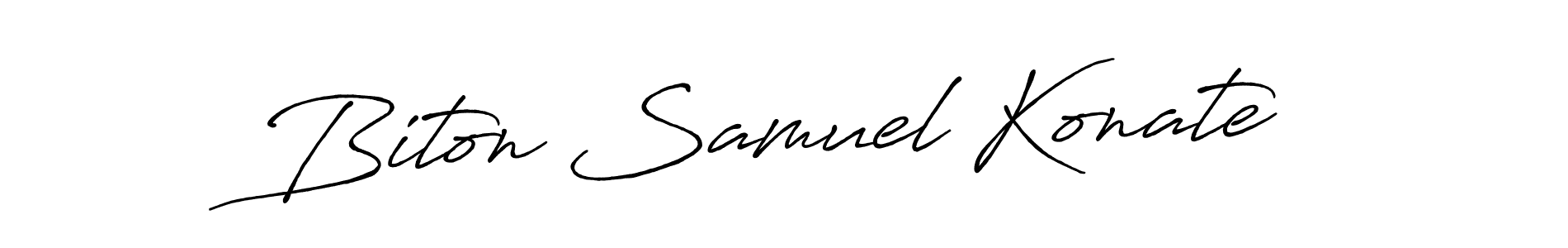 Biton Samuel Konate stylish signature style. Best Handwritten Sign (Antro_Vectra_Bolder) for my name. Handwritten Signature Collection Ideas for my name Biton Samuel Konate. Biton Samuel Konate signature style 7 images and pictures png