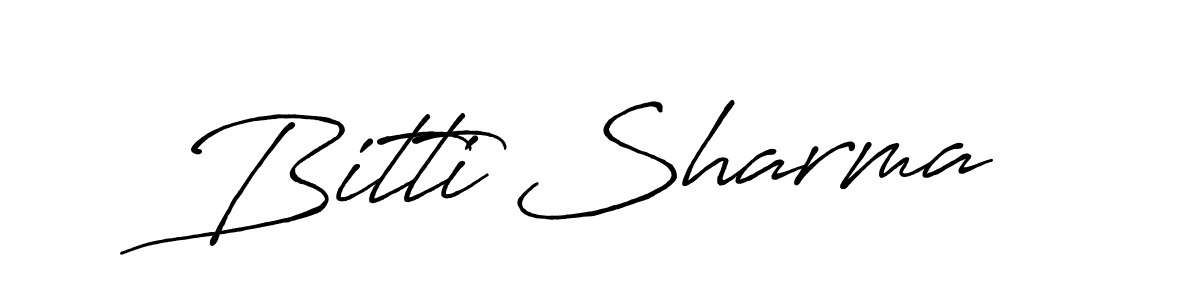 How to Draw Bitti Sharma signature style? Antro_Vectra_Bolder is a latest design signature styles for name Bitti Sharma. Bitti Sharma signature style 7 images and pictures png