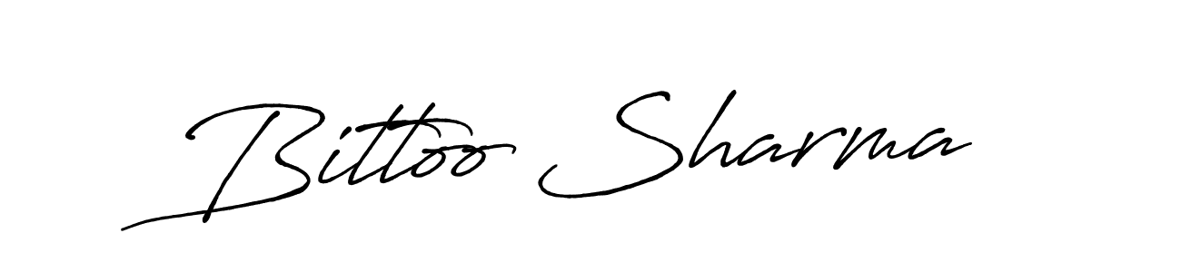 Use a signature maker to create a handwritten signature online. With this signature software, you can design (Antro_Vectra_Bolder) your own signature for name Bittoo Sharma. Bittoo Sharma signature style 7 images and pictures png
