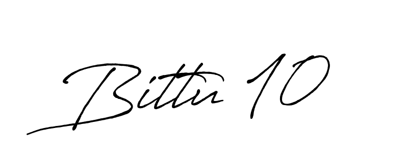 Design your own signature with our free online signature maker. With this signature software, you can create a handwritten (Antro_Vectra_Bolder) signature for name Bittu 10. Bittu 10 signature style 7 images and pictures png