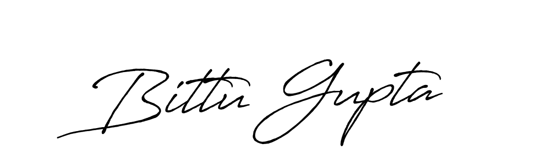 Design your own signature with our free online signature maker. With this signature software, you can create a handwritten (Antro_Vectra_Bolder) signature for name Bittu Gupta. Bittu Gupta signature style 7 images and pictures png