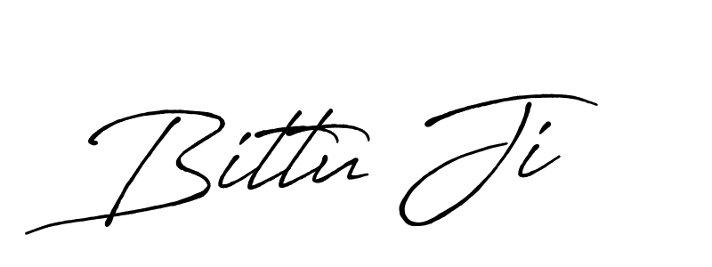 Create a beautiful signature design for name Bittu Ji. With this signature (Antro_Vectra_Bolder) fonts, you can make a handwritten signature for free. Bittu Ji signature style 7 images and pictures png