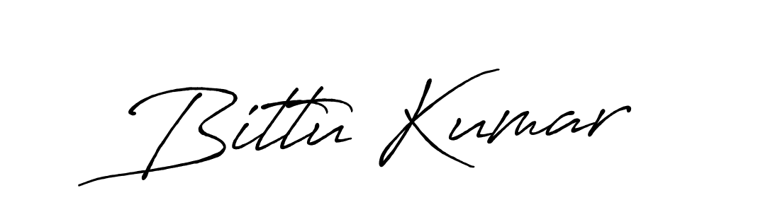 Design your own signature with our free online signature maker. With this signature software, you can create a handwritten (Antro_Vectra_Bolder) signature for name Bittu Kumar. Bittu Kumar signature style 7 images and pictures png