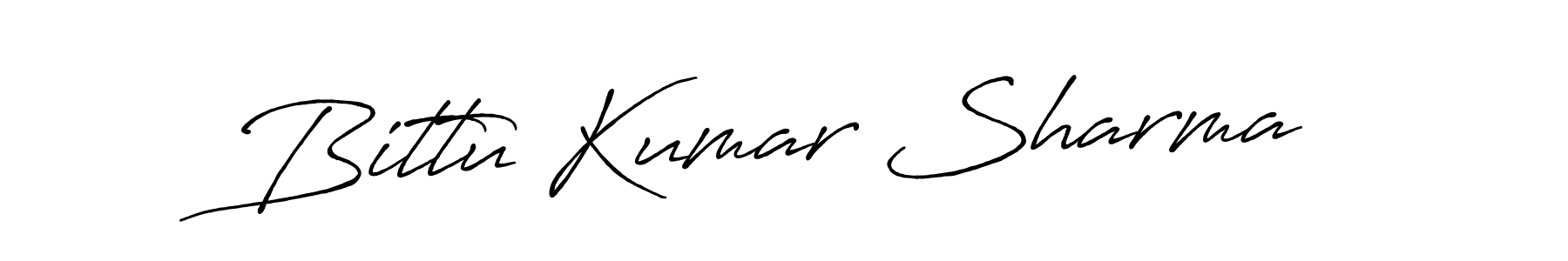 Design your own signature with our free online signature maker. With this signature software, you can create a handwritten (Antro_Vectra_Bolder) signature for name Bittu Kumar Sharma. Bittu Kumar Sharma signature style 7 images and pictures png