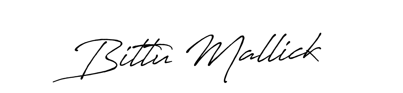 How to make Bittu Mallick name signature. Use Antro_Vectra_Bolder style for creating short signs online. This is the latest handwritten sign. Bittu Mallick signature style 7 images and pictures png