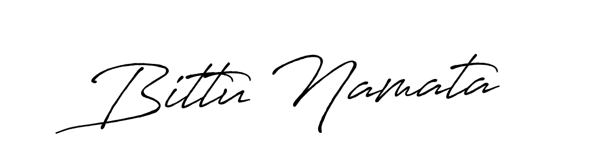 Create a beautiful signature design for name Bittu Namata. With this signature (Antro_Vectra_Bolder) fonts, you can make a handwritten signature for free. Bittu Namata signature style 7 images and pictures png