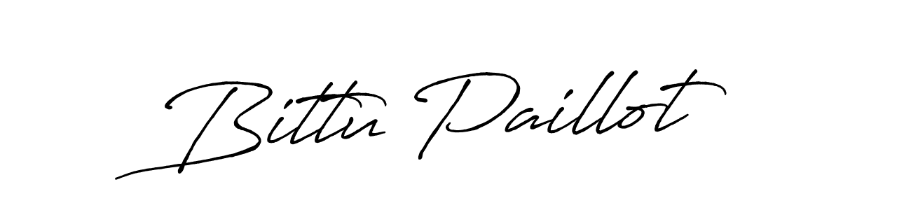 Create a beautiful signature design for name Bittu Paillot. With this signature (Antro_Vectra_Bolder) fonts, you can make a handwritten signature for free. Bittu Paillot signature style 7 images and pictures png