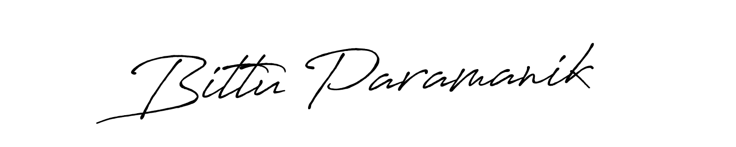 Bittu Paramanik stylish signature style. Best Handwritten Sign (Antro_Vectra_Bolder) for my name. Handwritten Signature Collection Ideas for my name Bittu Paramanik. Bittu Paramanik signature style 7 images and pictures png
