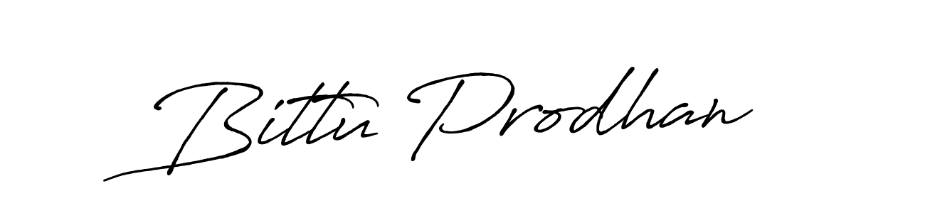 Create a beautiful signature design for name Bittu Prodhan. With this signature (Antro_Vectra_Bolder) fonts, you can make a handwritten signature for free. Bittu Prodhan signature style 7 images and pictures png