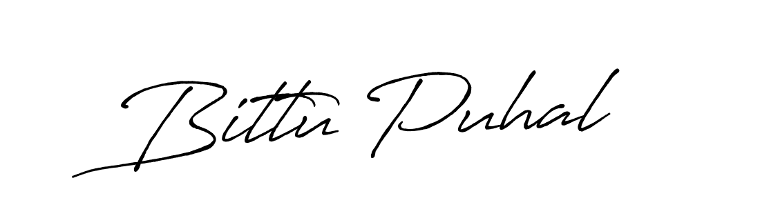 You should practise on your own different ways (Antro_Vectra_Bolder) to write your name (Bittu Puhal) in signature. don't let someone else do it for you. Bittu Puhal signature style 7 images and pictures png