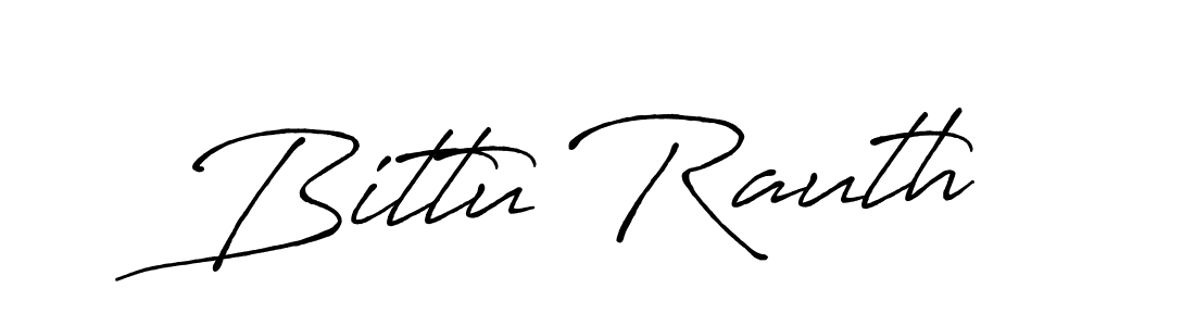 How to make Bittu Rauth name signature. Use Antro_Vectra_Bolder style for creating short signs online. This is the latest handwritten sign. Bittu Rauth signature style 7 images and pictures png