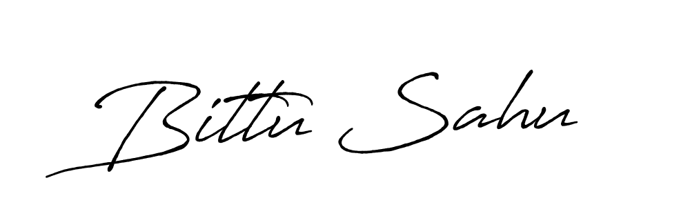 Design your own signature with our free online signature maker. With this signature software, you can create a handwritten (Antro_Vectra_Bolder) signature for name Bittu Sahu. Bittu Sahu signature style 7 images and pictures png