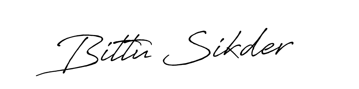 How to make Bittu Sikder name signature. Use Antro_Vectra_Bolder style for creating short signs online. This is the latest handwritten sign. Bittu Sikder signature style 7 images and pictures png